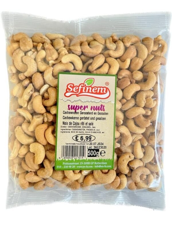 Sefinem Gezouten Cashewnoten 500g *12